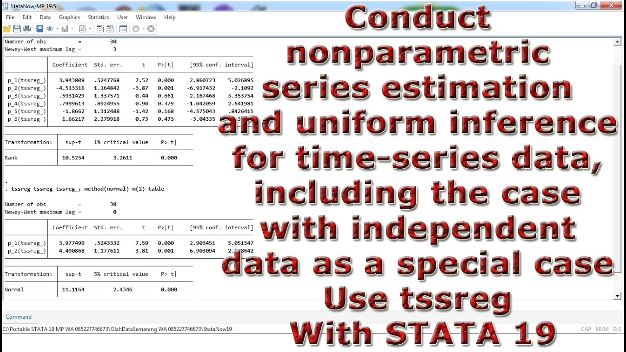 Nonparametric series estimation & uniform inference for time-series data Use tssreg With STATA 19