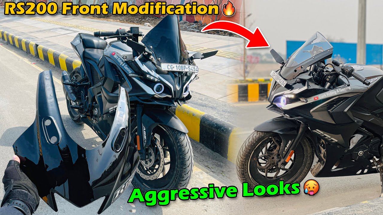 RS200 Front MODIFICATION || R15 MASK INSTALLATION on RS200 | How to Install R15 Visor on RS200