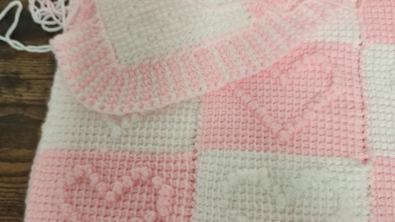 passo a passo de manta de bebe em croche tunisiano