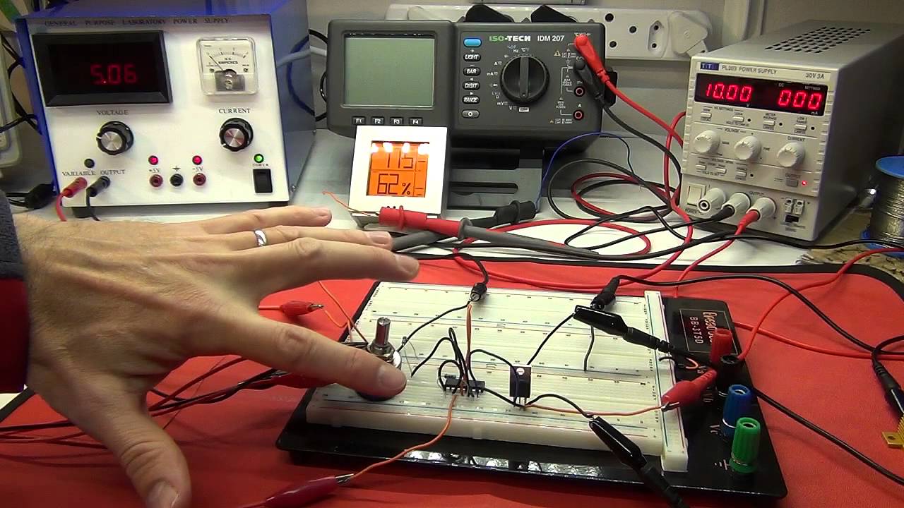 Electronic Constant Current DC Load #1 - Breadboard design and test