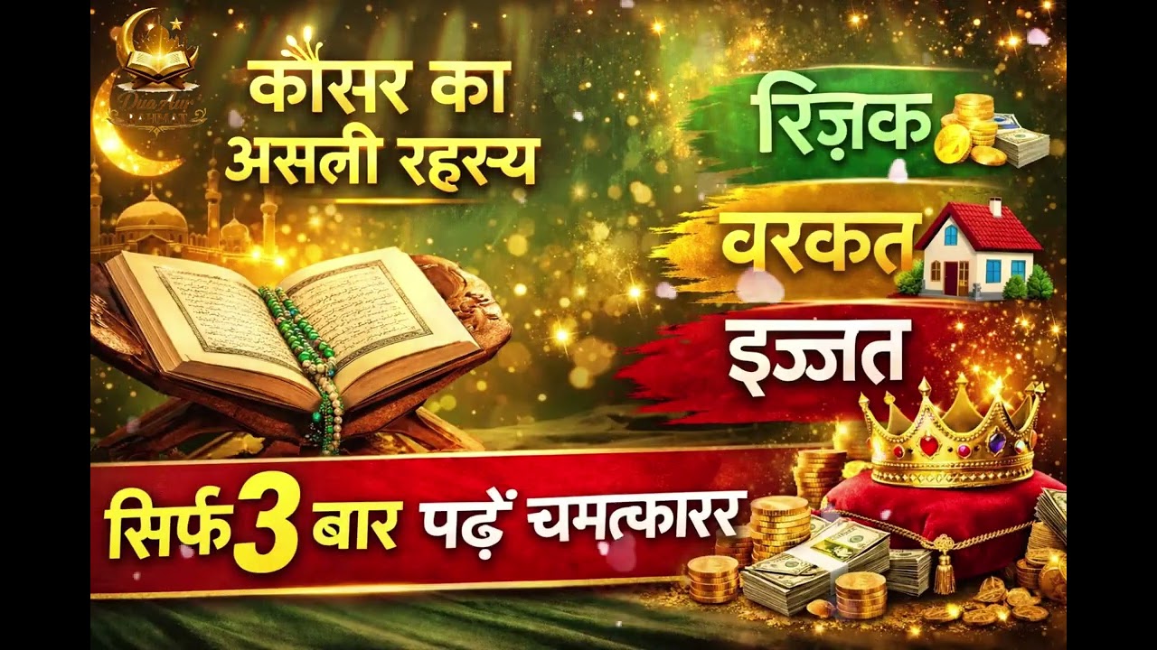 Surah Kausar Ka Asli Raaz | Rizq, Barkat Aur Izzat Ka Powerful Wazifa #SurahKausar#SurahKausarWazifa