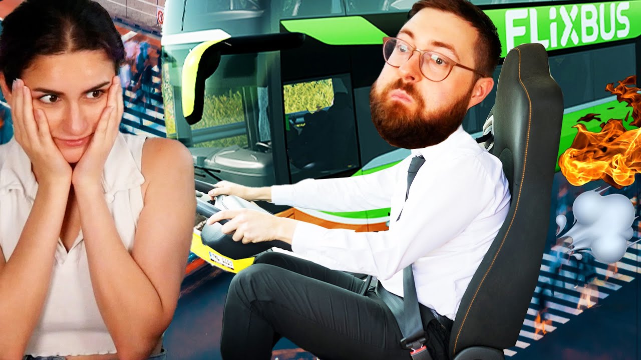 Danias FREUND spielt 1. MAL Fernbussimulator! Wenn ihr dachtet ICH fahre schlecht...