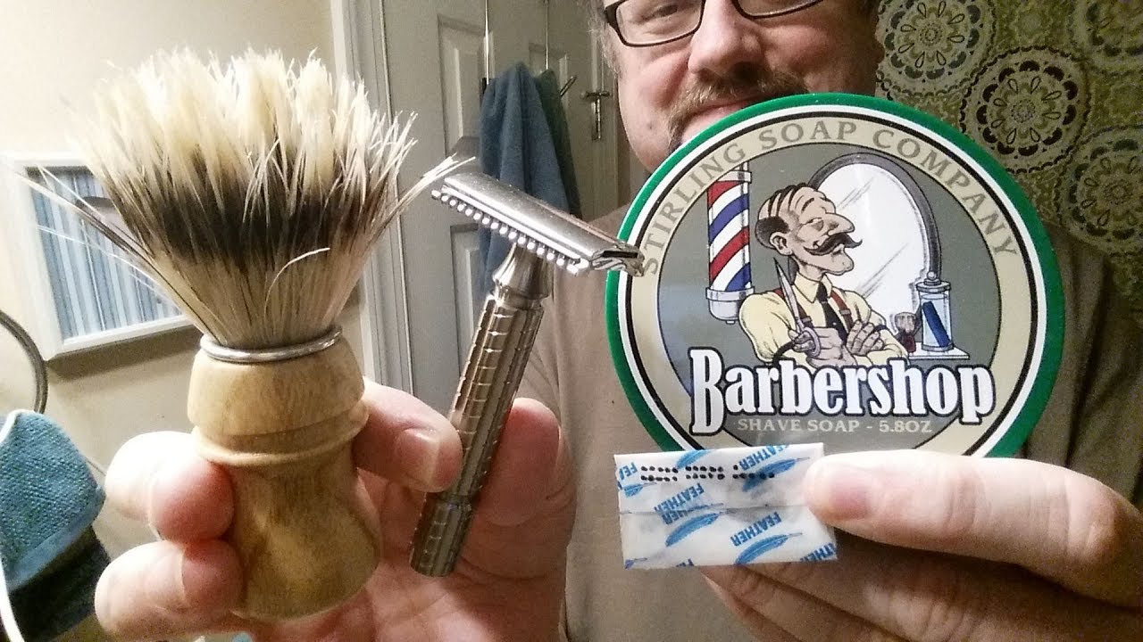 Just a Shave: Wolfman WR1 OC .61 - Feather (27) - Stirling Barbershop - Semogue 1800