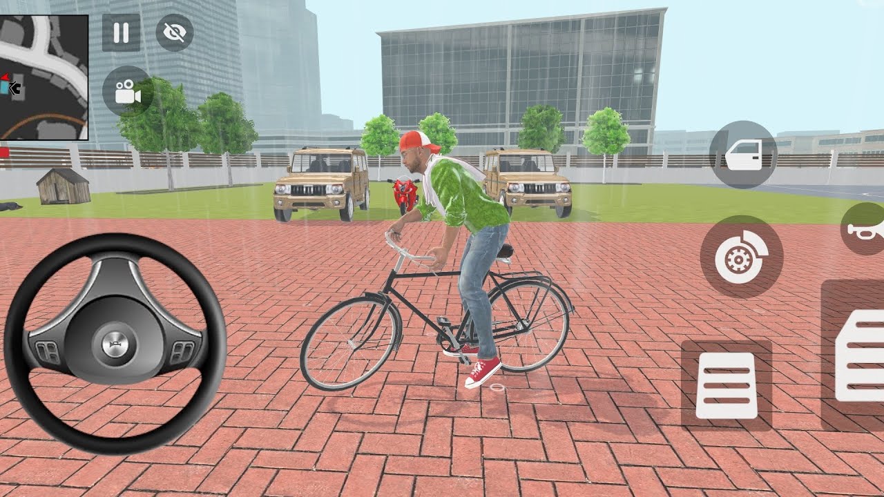 Franklin order by 2️⃣ Golden Mahindra Jeeps and 0️⃣1️⃣ Hayabusa in Indian bike thief Aura simulator 