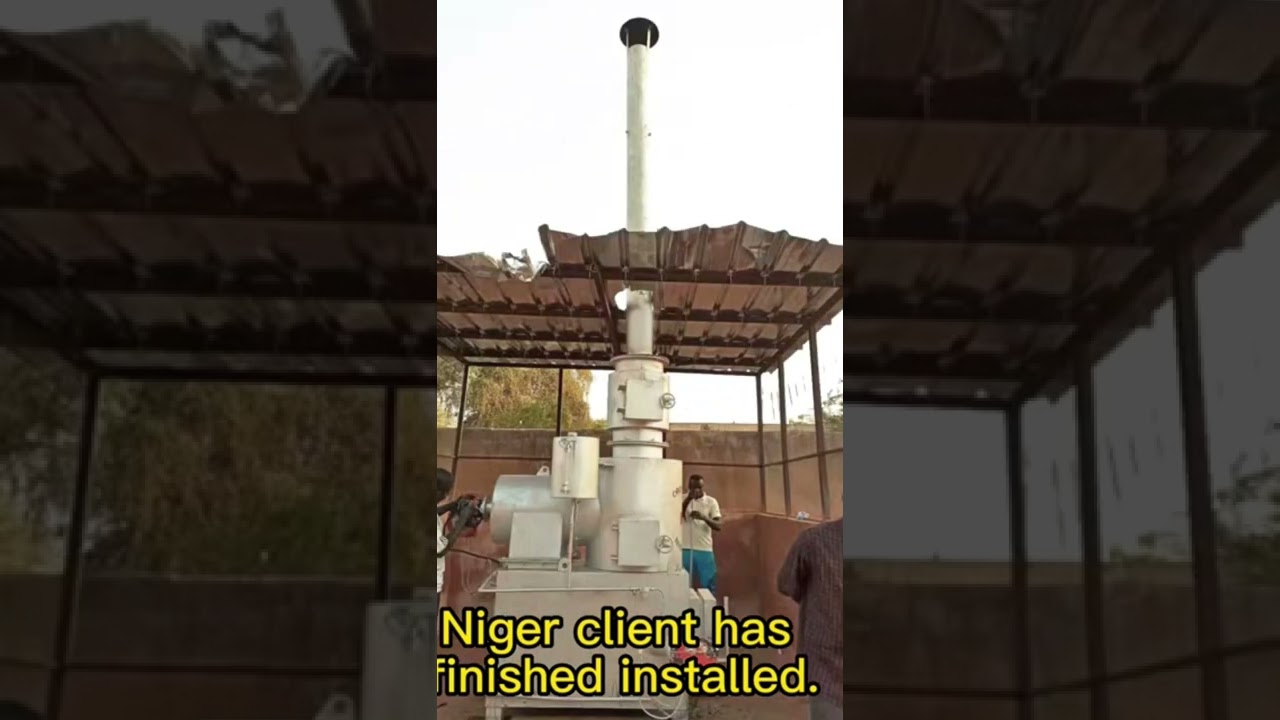 Niger client has received and installed TIANLANG brand 20kg hospital waste incinerator