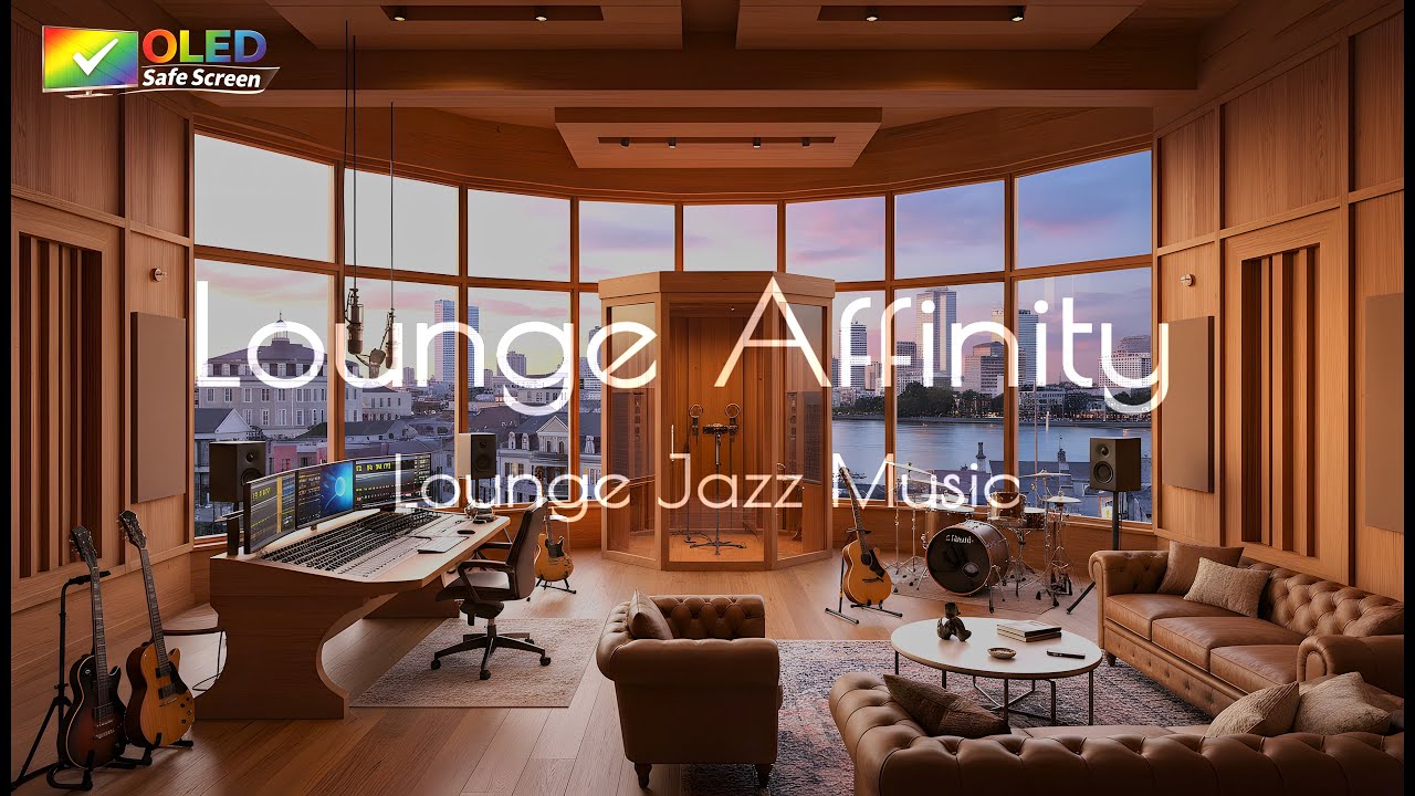 New Orleans Sunset Lounge Jazz Smooth Relaxing Background Music for Focus, Work & Study (OLED Safe)