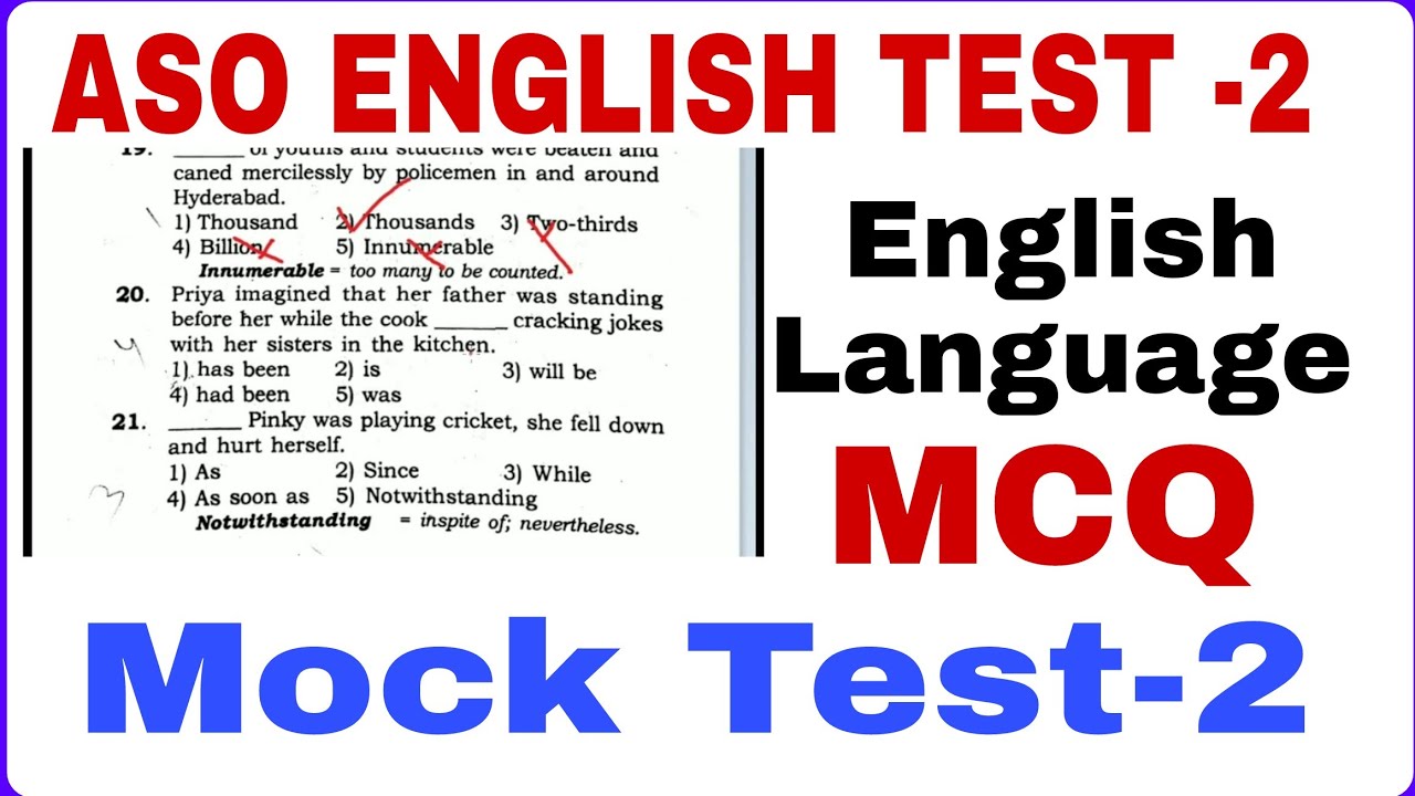 ASO English Test -2 !! OPSC ASO 2018 !! ASO English !! Latest Jobs !! By Banking with Rajat