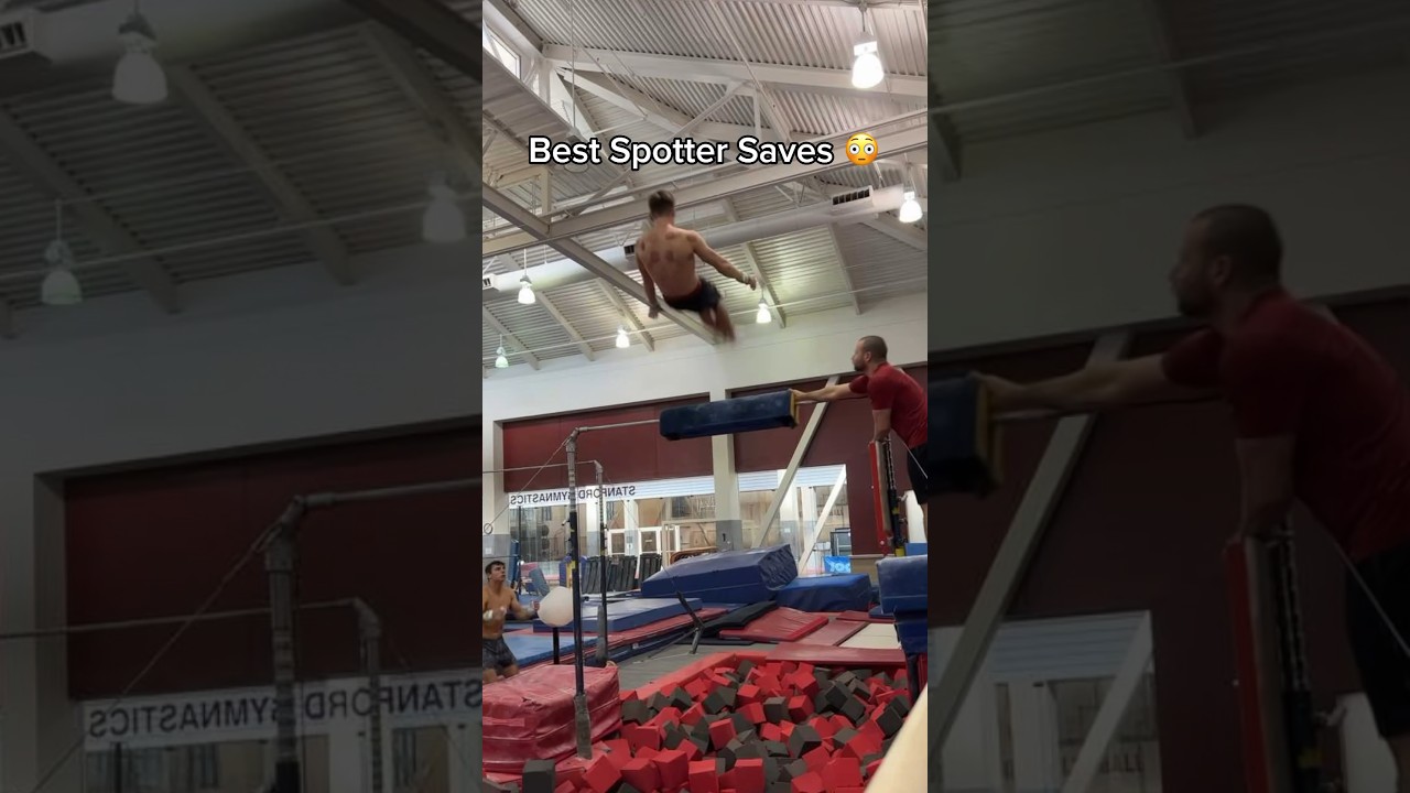 Spotters are insane 🤯 #gymnastics #gymnast #olympics #sports #calisthenics #spot #coach #coaching