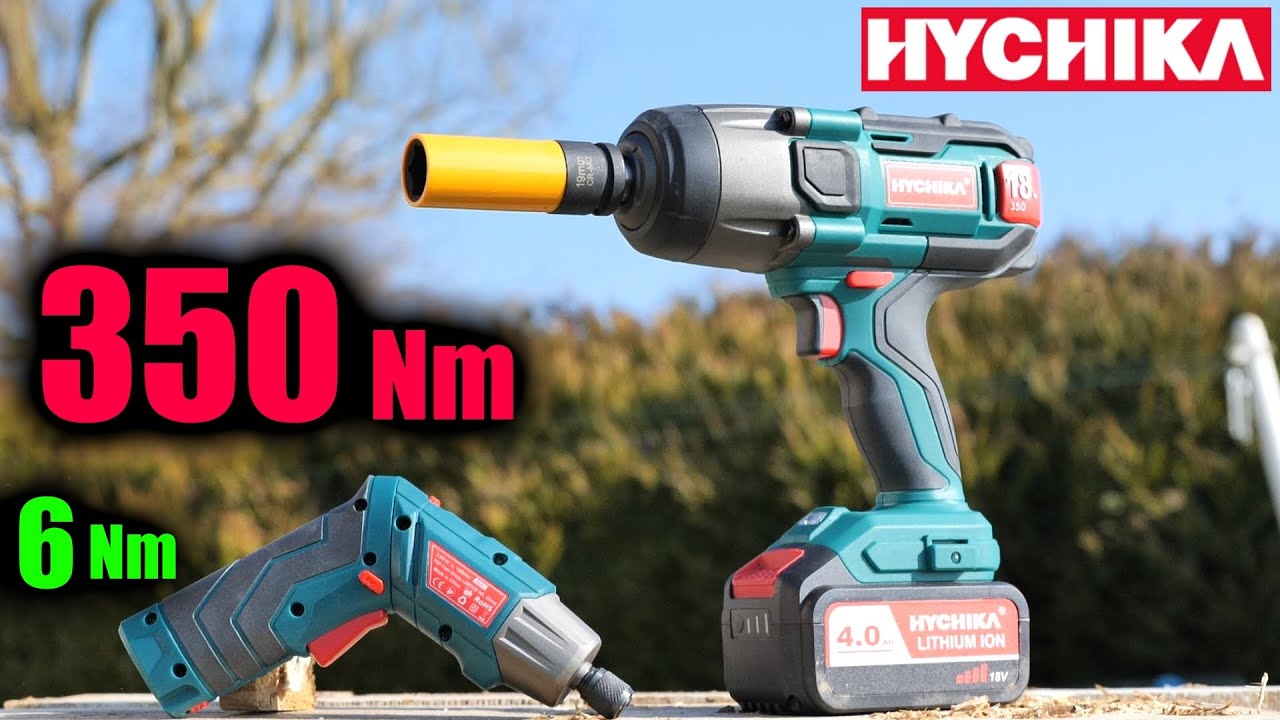 HYCHIKA Аккумуляторный ударный гайковерт 350 Nm 4Ah  + Аккумуляторная отвертка 6 Nm 2 AH 