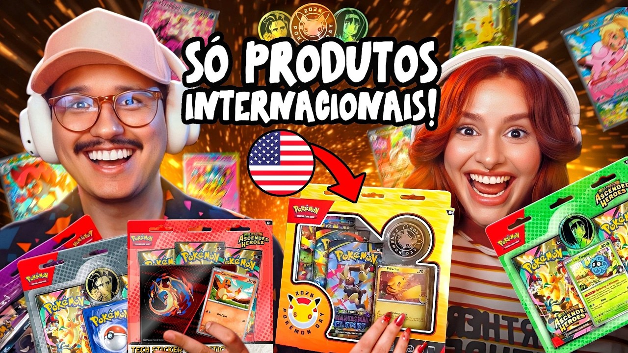 Abrindo produtos AMERICANOS! Quem tira a mais RARA? (ASCENDED HEROES)