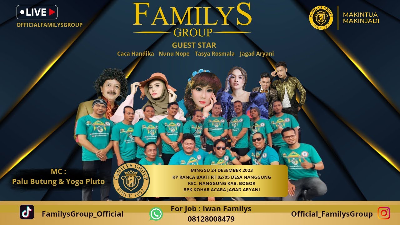 LiveStream Familys Group Edisi Kp Ranca Bakti Nanggung Bogor Minggu 24 Desember 2023 (MALAM)