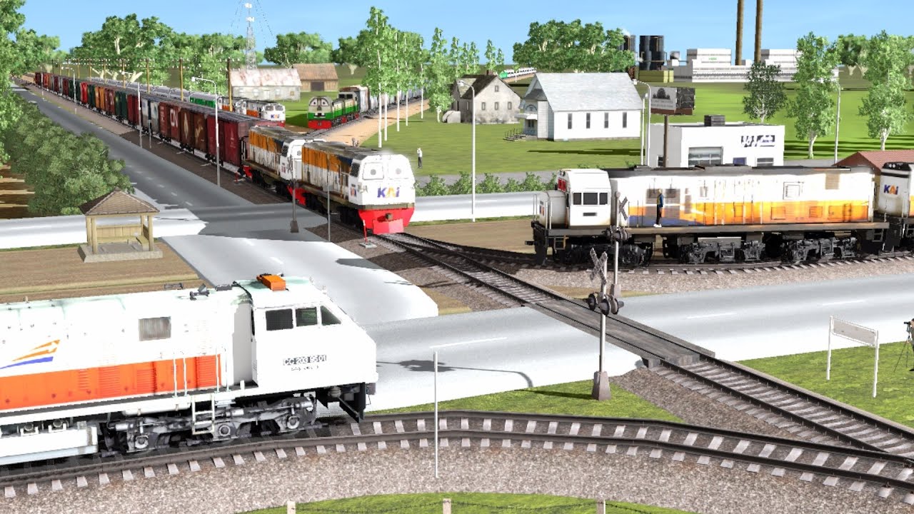 Perlintasan Kereta Api ‼️#22 KERETA API PANJANG BERGANTIAN
