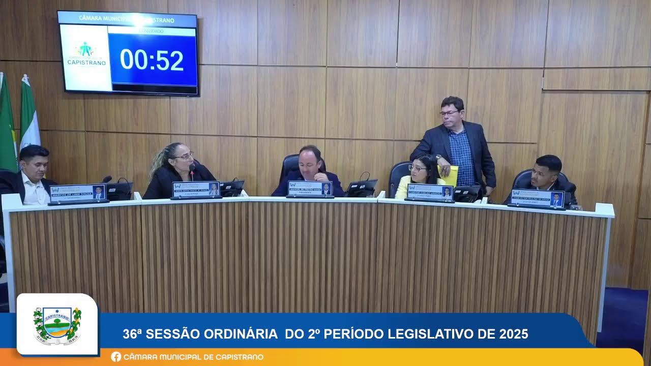 36ª SESSÃO ORDINÁRIA  DO 2º PERÍODO LEGISLATIVO DE 2025