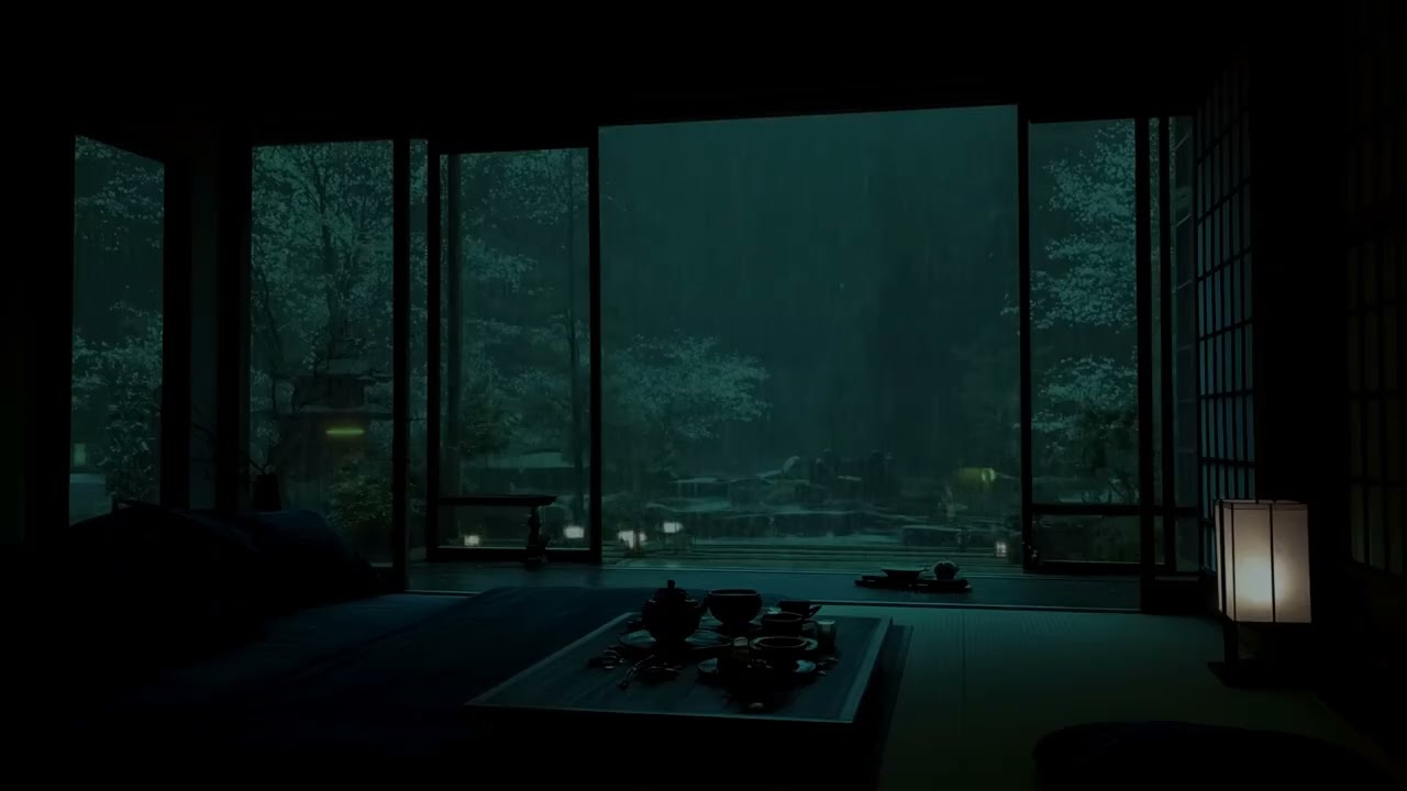 Sons de chuva num jardim tranquilo (sem anúncios) 🌧 | Para um sono profundo e relaxamento