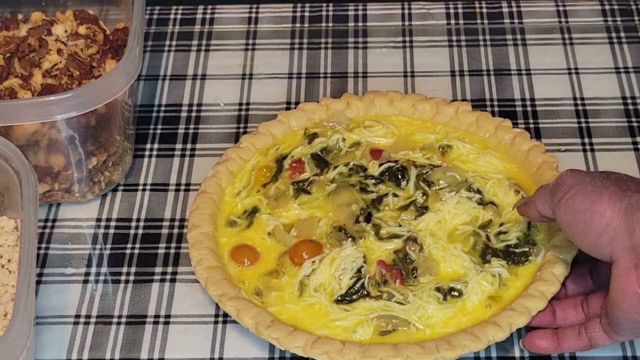 Meat And Vegetable Cheesy Quiche