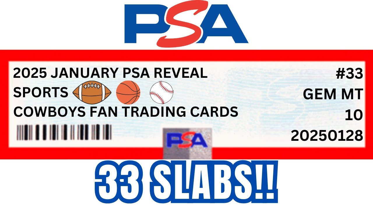 PSA Reveal 33 Slabs - Football Basketball Baseball