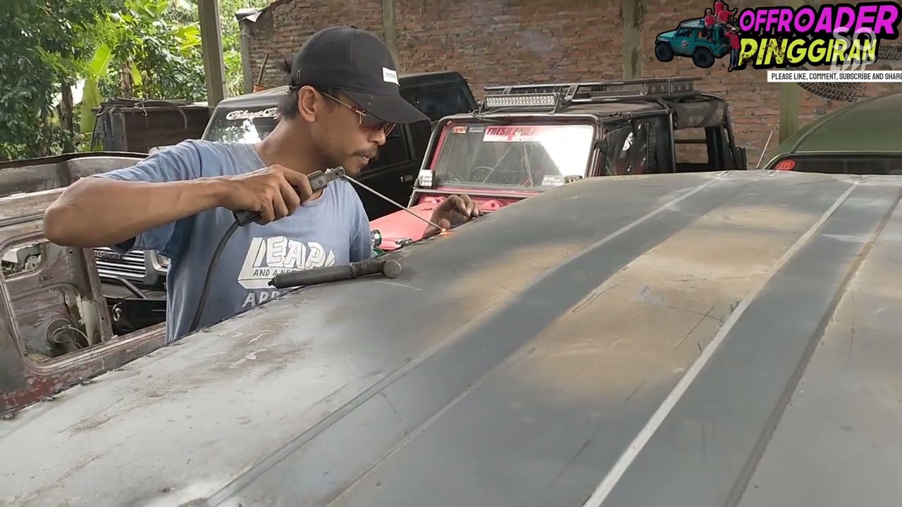 Proses pembuatan atap trepes jimny katana paket murah non SGP#offroad#jimny#4x4#katana#