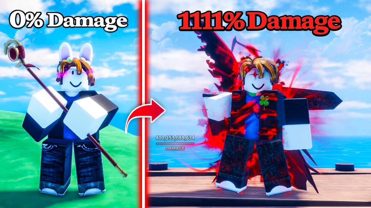 I Started At 0% Damage To Reach 1111% Damage With Anti Magic In Sailor Piece F2P