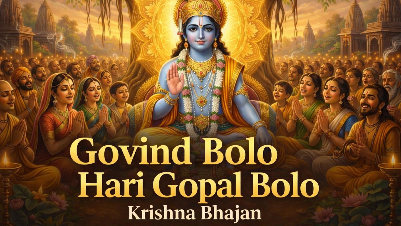 Govind Bolo Hari Gopal Bolo 🙏 Feel Krishna’s Presence | Divine Bhajan