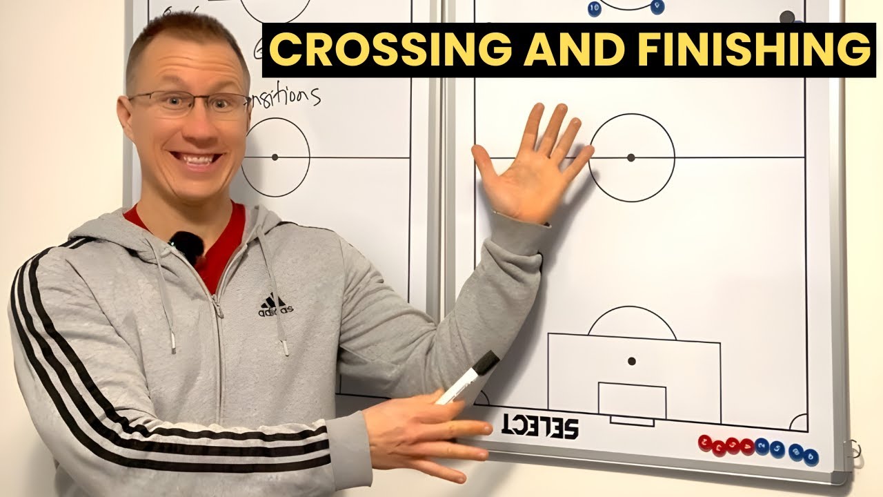 5 Crossing and Finishing Drills From Wide Areas | U14 U15 U16 U17 | UEFA C/B Coaching Tactical Board