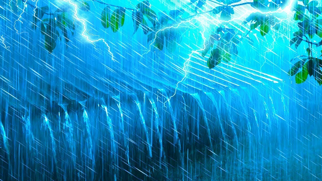 Torrential Rain On Roof On The Slopes Of The Mountain | Relaxing Rain Sounds ASMR