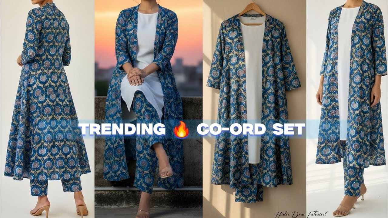 Trendy🔥Shrug Cutting & Stitching/Jacket Kurti Cutting & Stitching || Shrug Style Co-ord Set Cutting