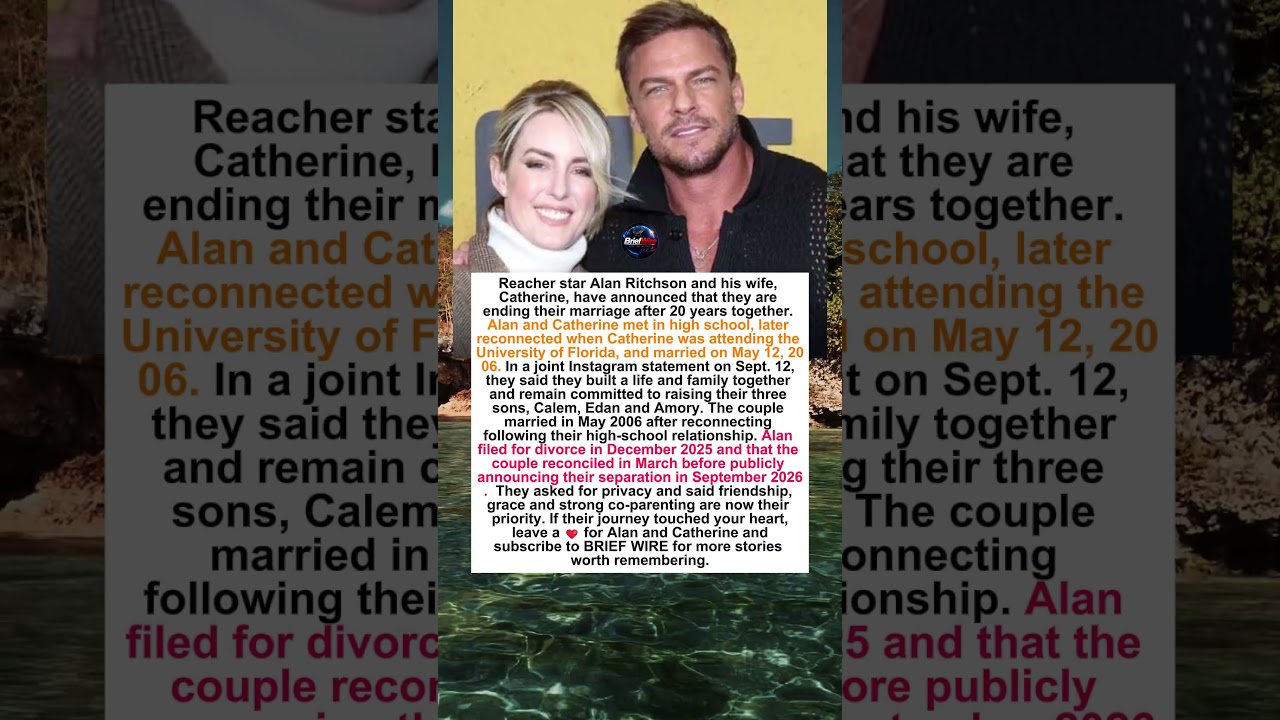 Alan Ritchson Announces Split After 20 Years of Marriage # #celebritynews #trending