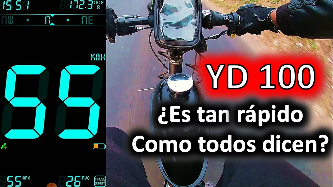 Velocidad Máxima del YD 100 ¿Qué tan rápido es? Pruebas con velocímetro GPS ( No más Mentiras )