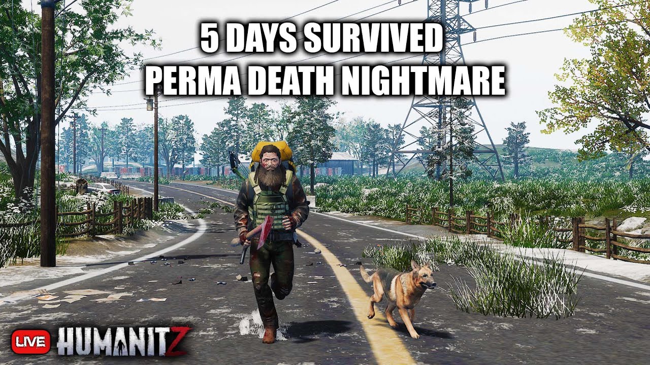 Perma Death Nightmare - Days Survived 5 - HumanitZ 1.0 - Live Stream
