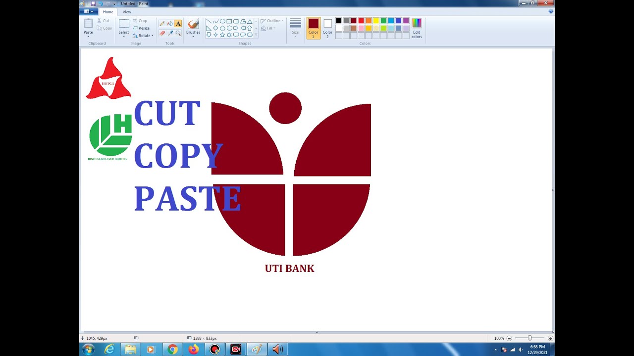 Make a logo in Ms paint (UTI Bank,Hutch,Hinduatan Lever Ltd)#Payel Techno#logo