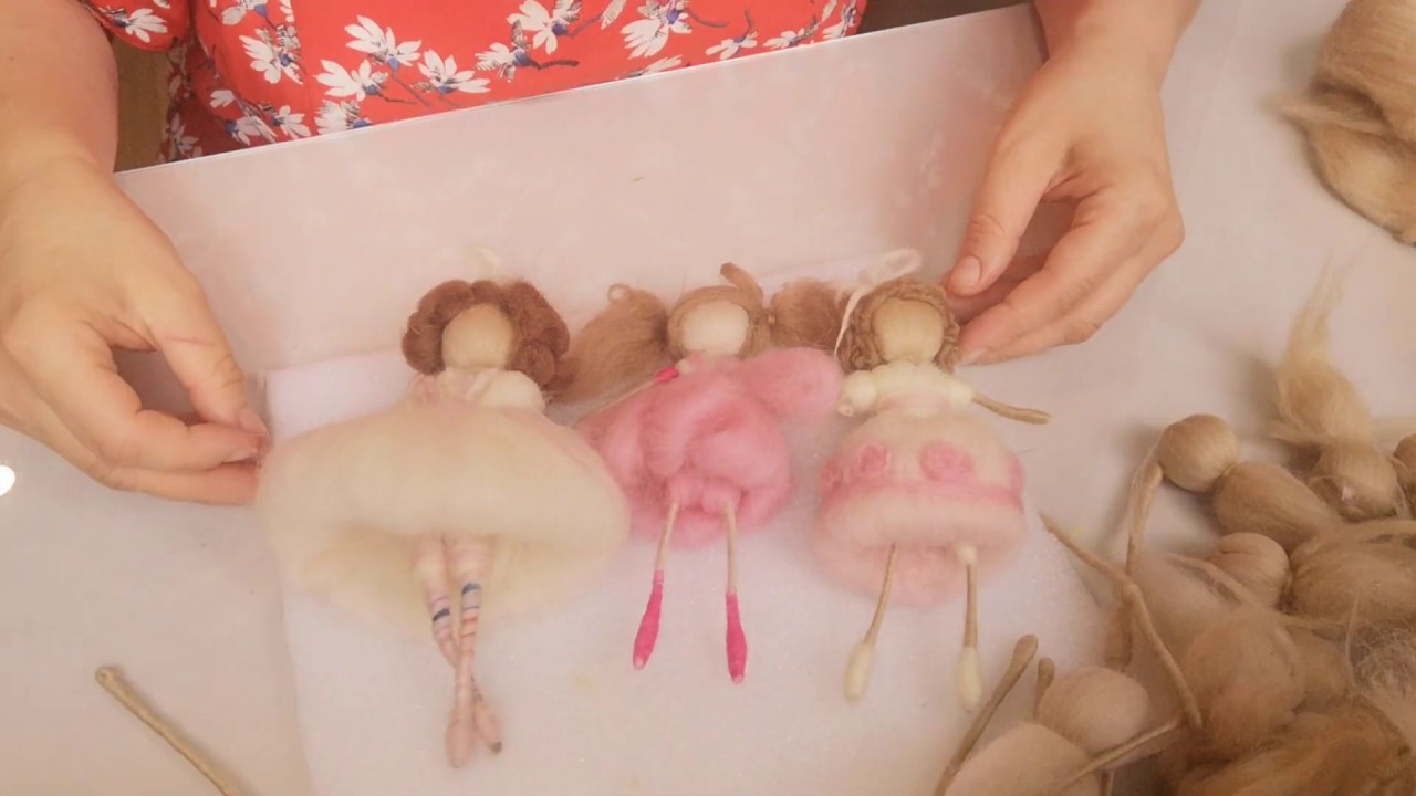 Hadas,muñecas de lana peinada  Como hacer las piernas y brazos de 1 2020
