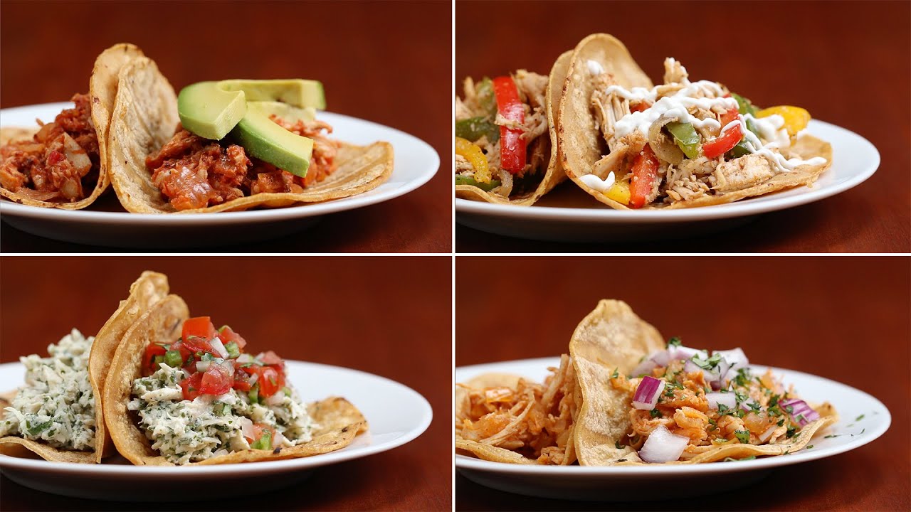 Chicken Tacos 4 Ways