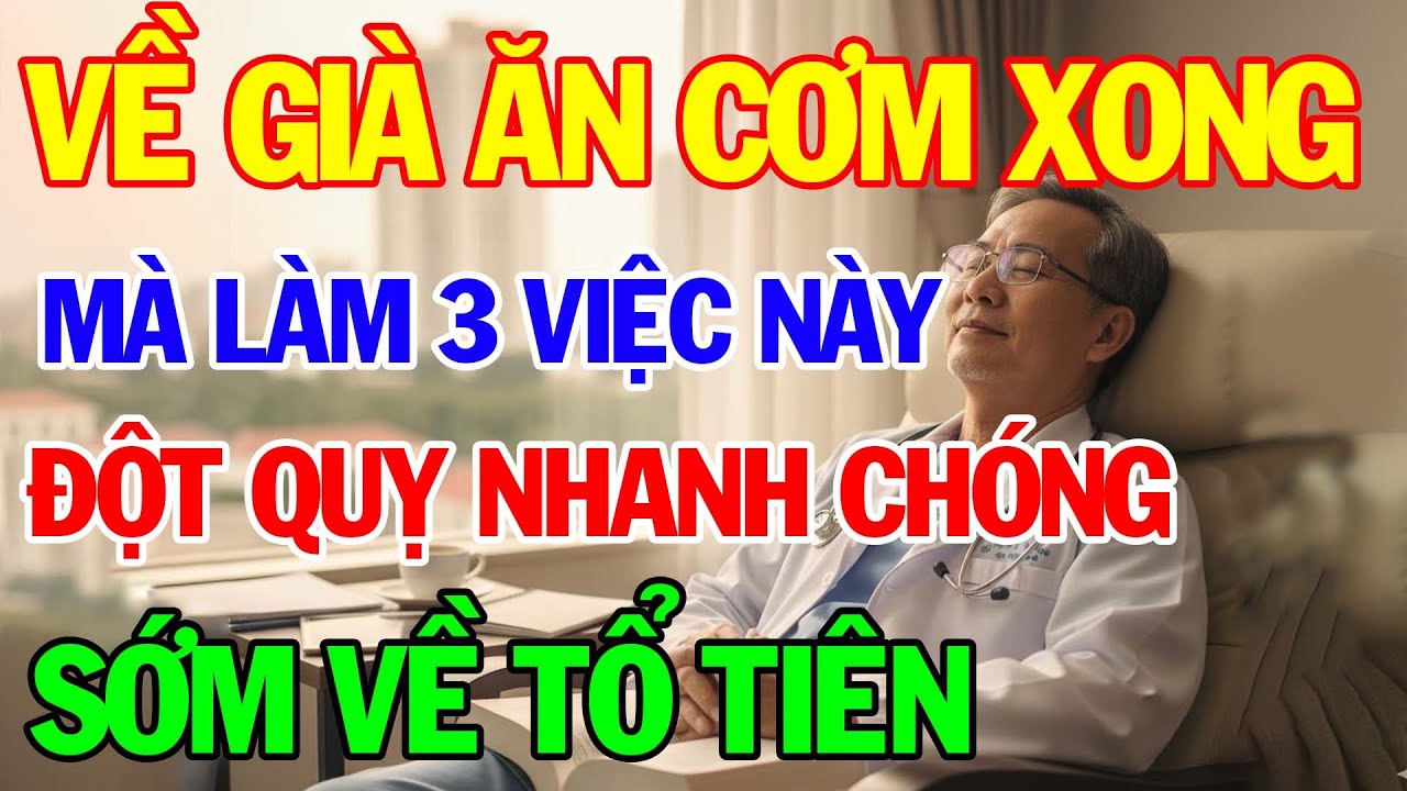30 Phút Sau Ăn: Tránh Ngay 5 Thói Quen Nguy Hiểm, Tăng Nguy Cơ Đột Quỵ Gấp 3 Lần! Sức Khỏe Tuổi Già