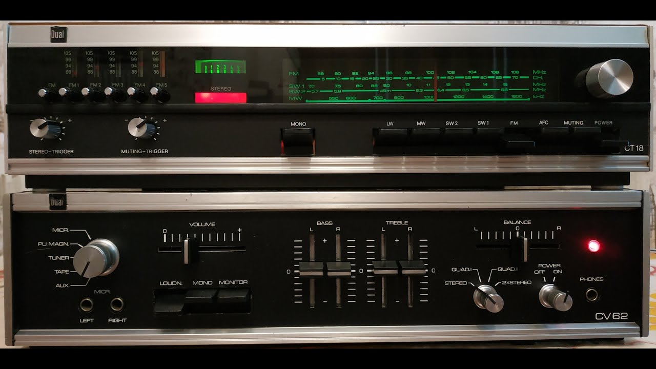 DUAL CV62 stereo amplifier @ DUAL CT18 stereo tuner