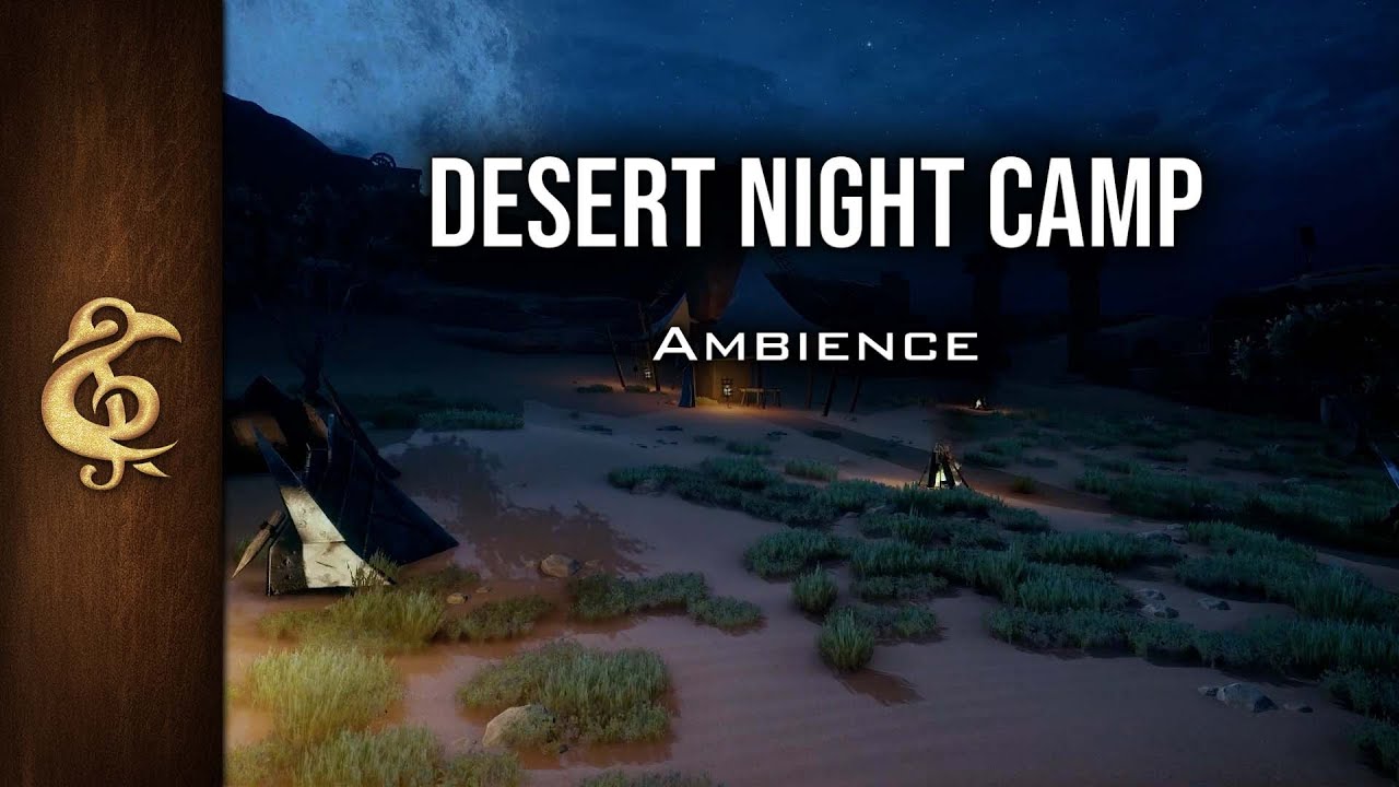 Desert Night Camp | Realistic, Voices, Ambience | 3 Hours