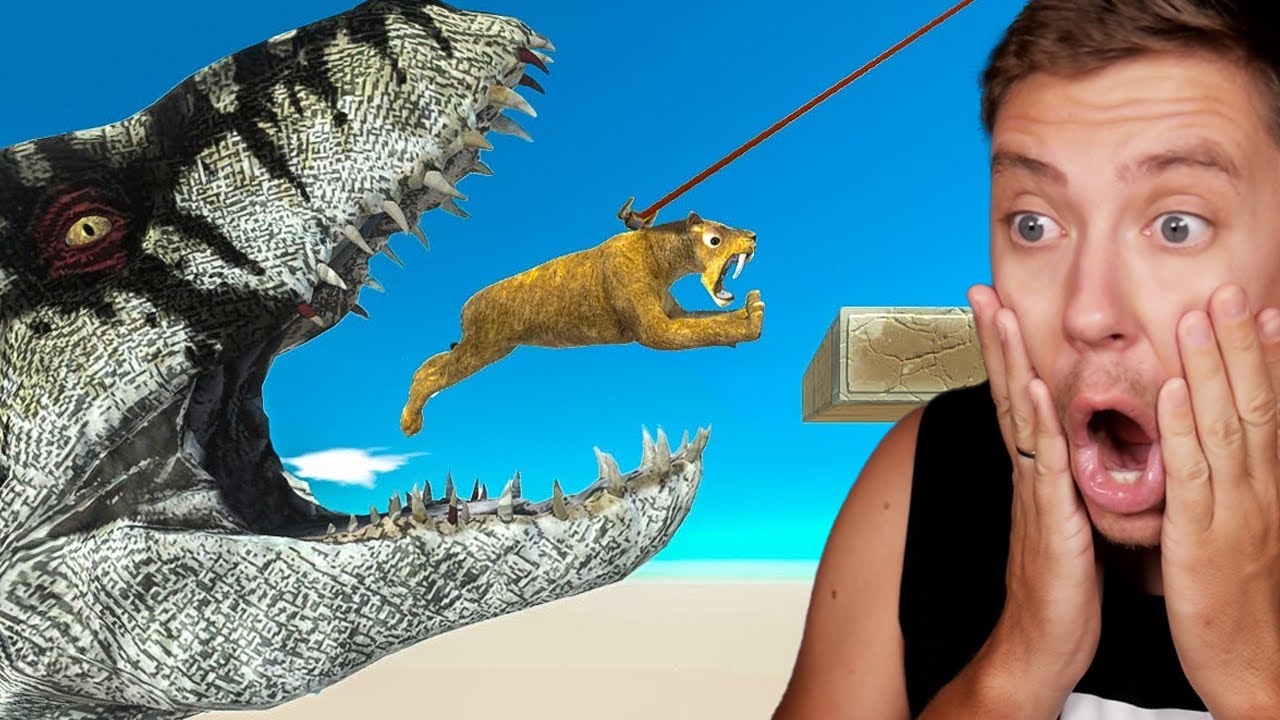Reacting To ANIMALS vs GIANT T-REX
