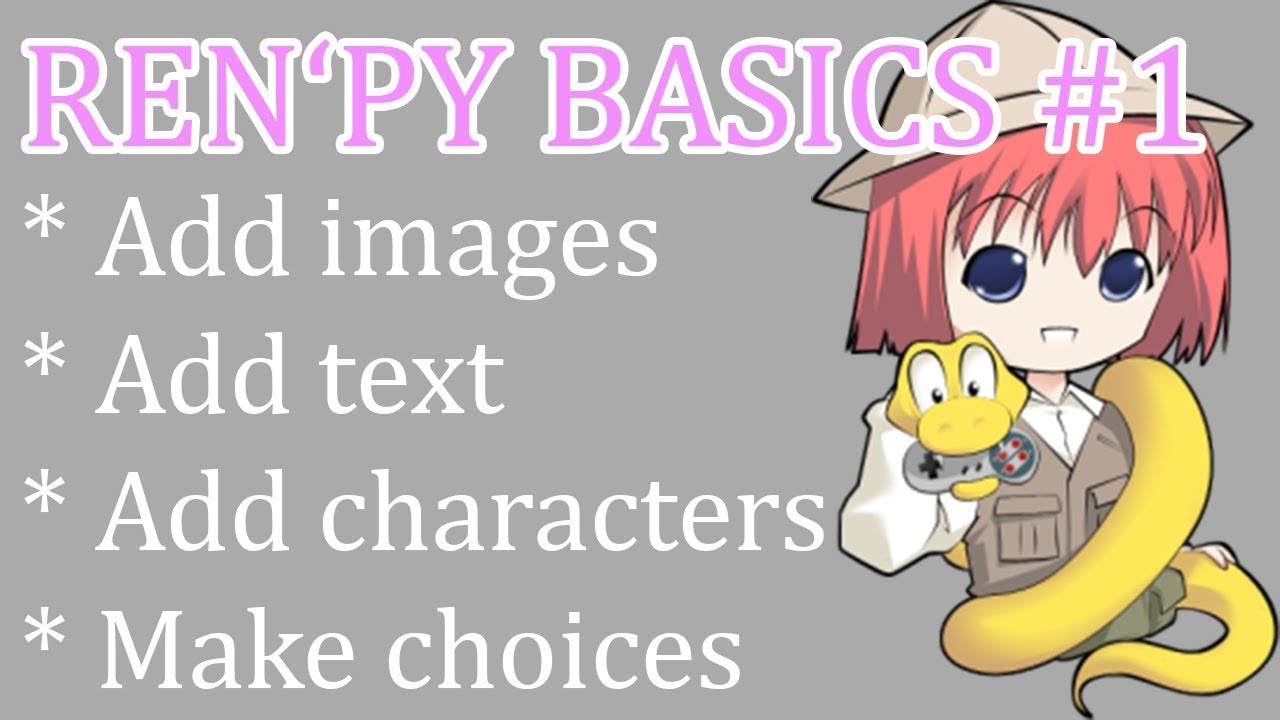 How to make a visual novel. Getting started in Ren'py!