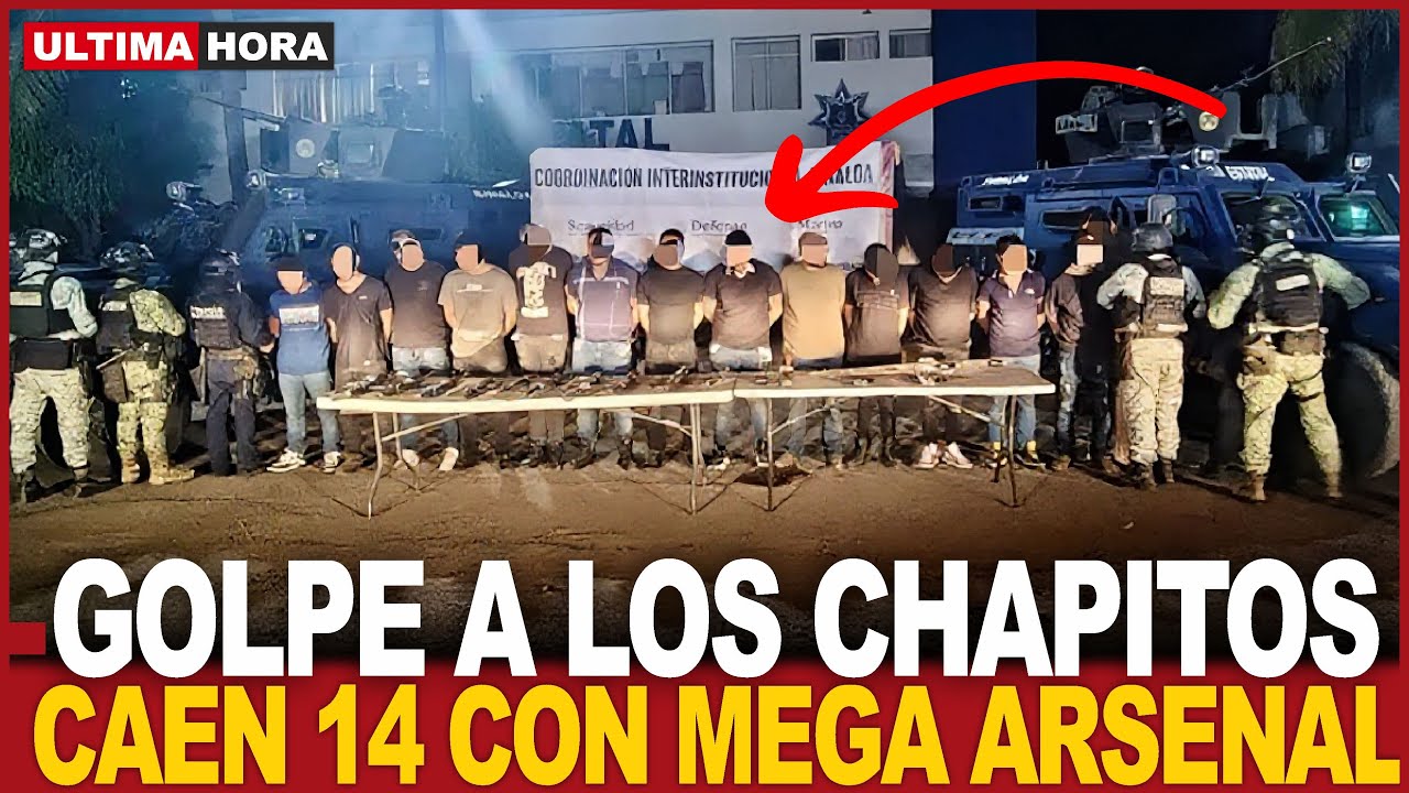 LE CAEN a LA CHAPIZA en Navolato: Operativo federal detiene a 14 sicarios con arsenal militar