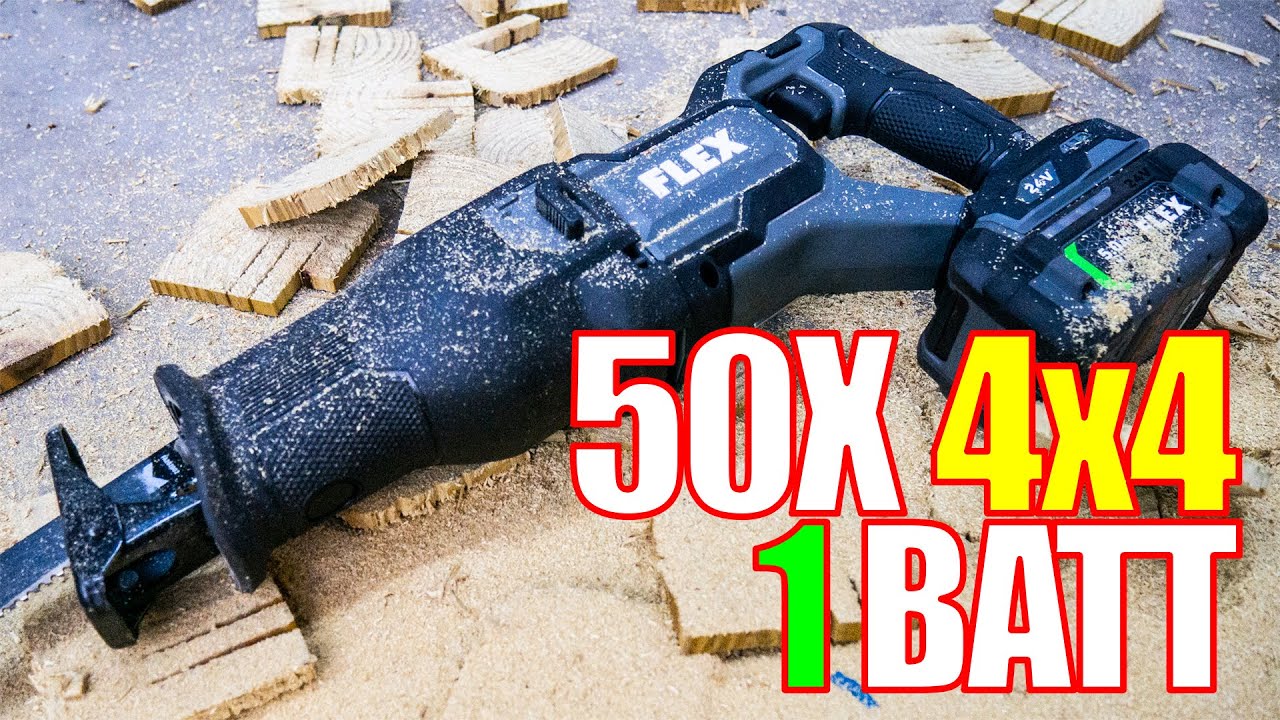FLEX FX2271 24V Brushless Recip Saw Review [1 BATT 50 4x4 CUTS]