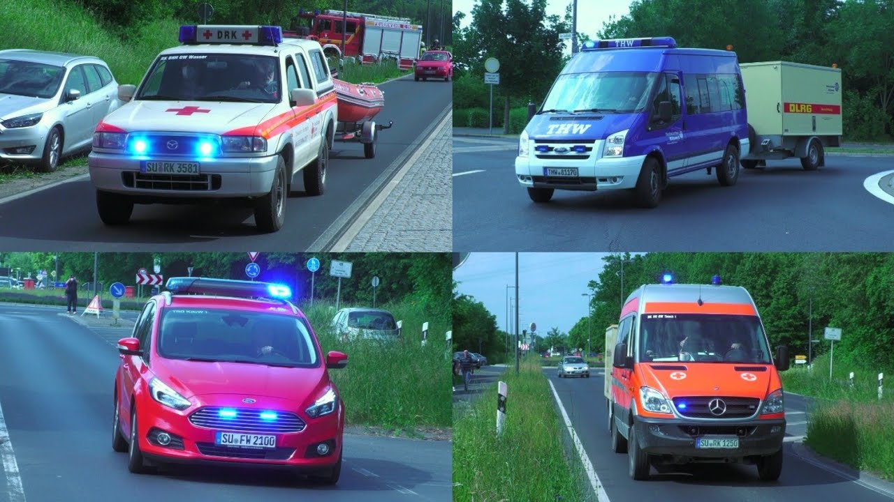 [Tödlicher Badeunfall] Einsatzfahrten in Troisdorf - Großeinsatz am Rotter See