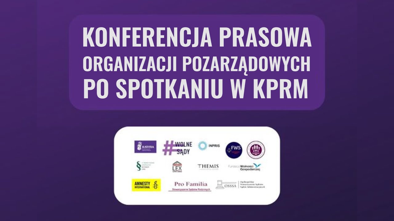 Wolne Sądy | Konferencja prasowa organizacji pozarządowych po spotkaniu w KPRM, 6.09.2023