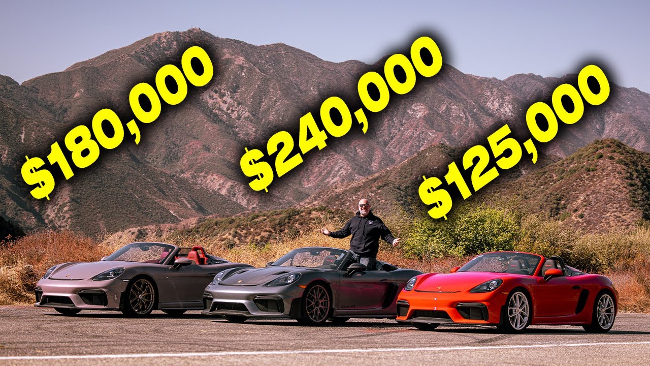 SpydeRS! Porsche 718 Spyder vs Spyder RS vs DeMan 4.5L Spyder! - TheSmokingTire