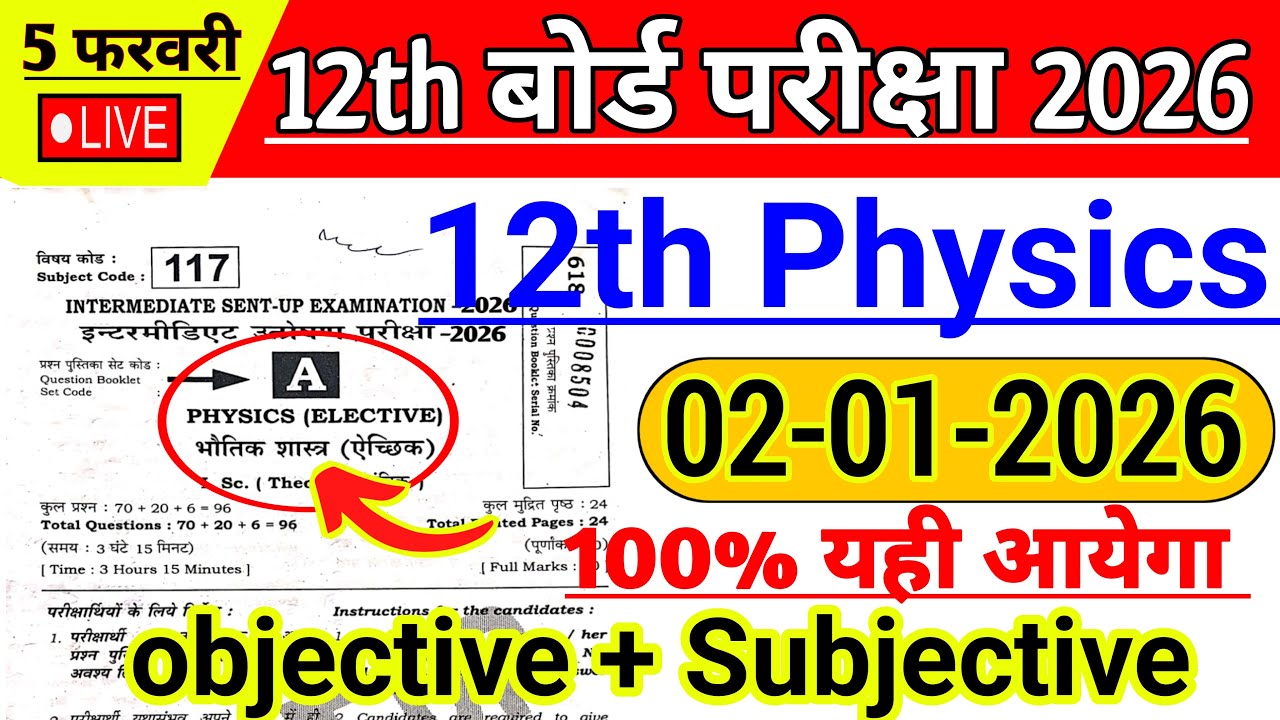 Class 12th Physics Vvi Objective Questions|| 5 February Class 12th Physics Viral Question