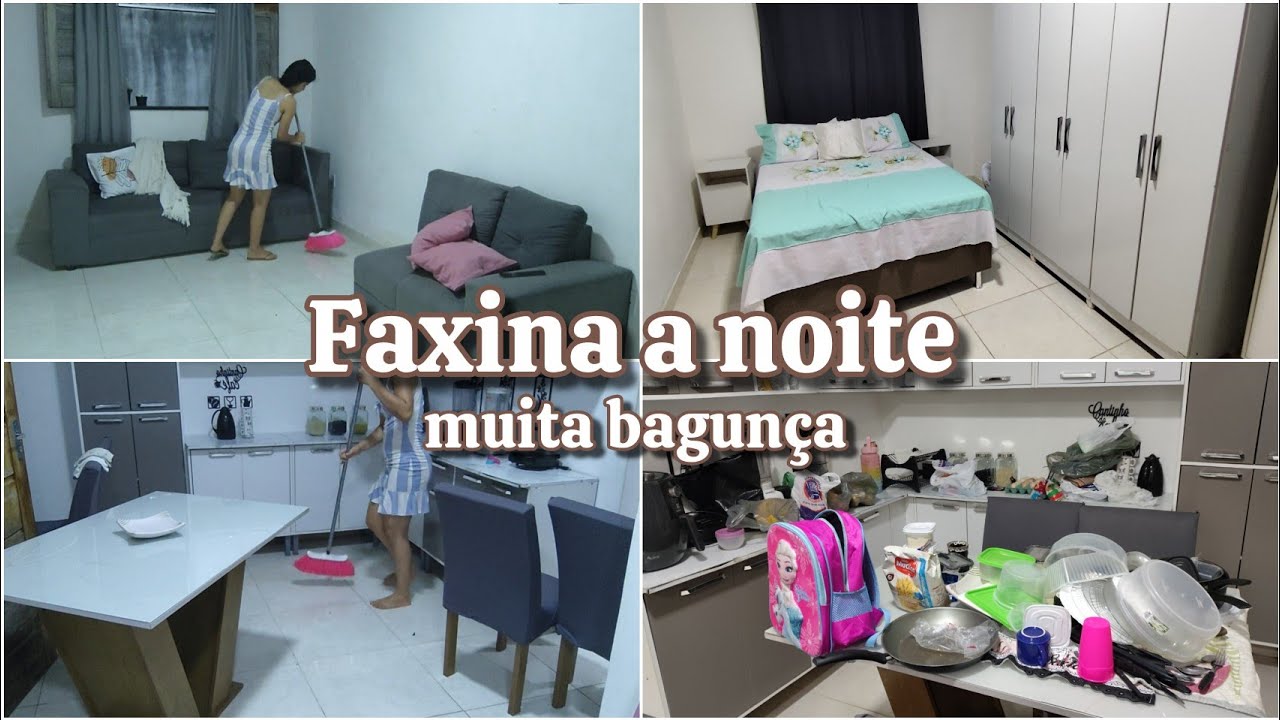FAXINA A NOITE | MUITA BAGUNÇA| FICOU TUDO LIMPO E ORGANIZADO 🏠✨🥹