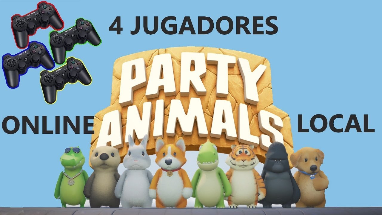 Party Animals - Como jugar con 4 mandos en PC LOCAL y ONLINE a la vez