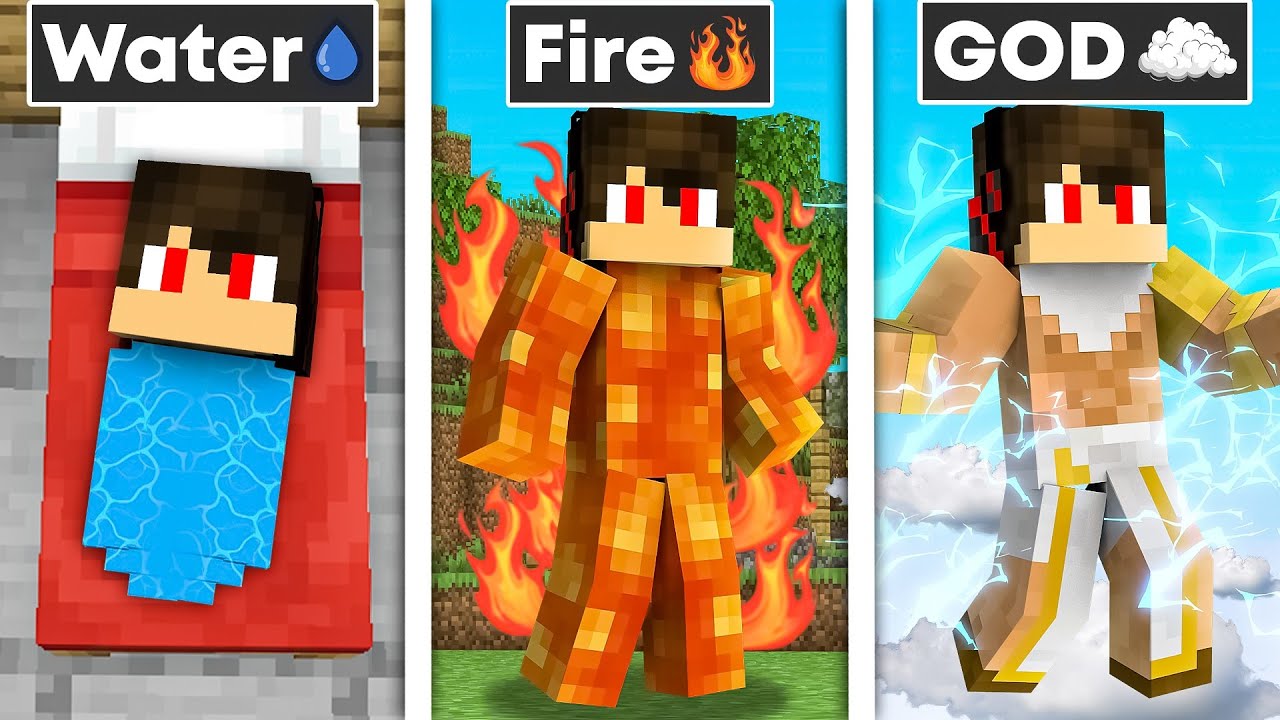 BIRTH to DEATH as ELEMENTAL GOD in Minecraft!