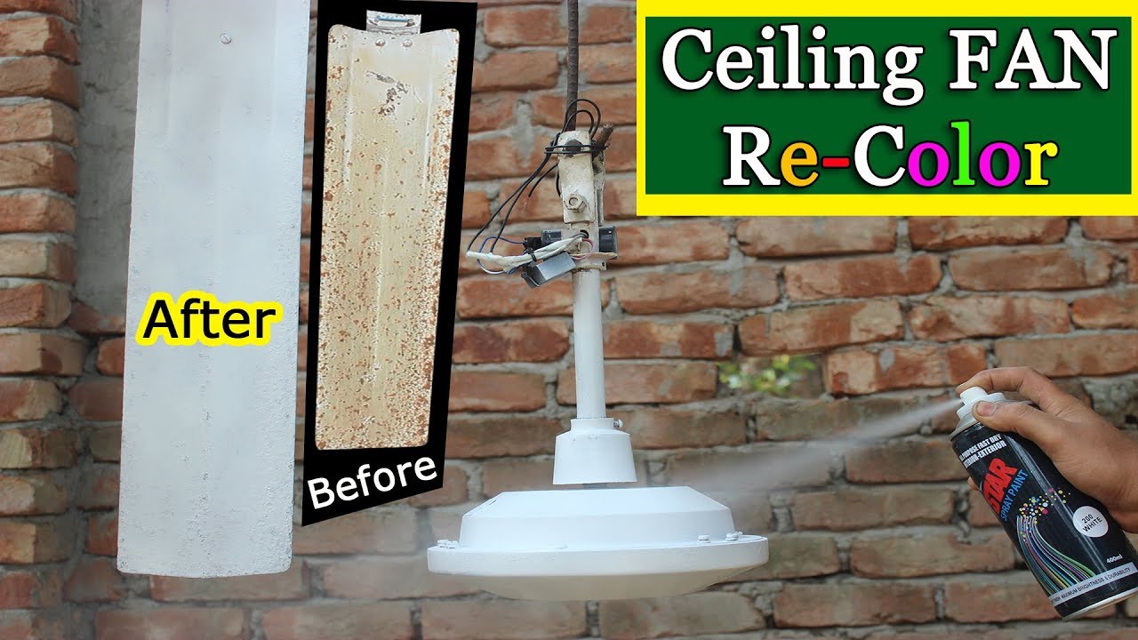 How to Ceiling FAN Re-Color | Using #Sand_Paper #Spray_Paint