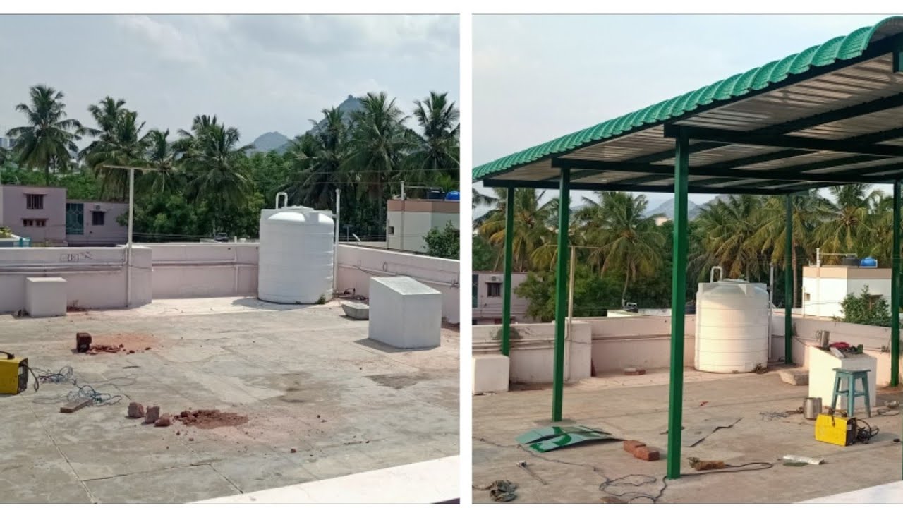 2வது மாடி ரூபிங்  சேலம் 8883691669 2d floor roofing fabrication  Salem welding  Salem Elroi machines