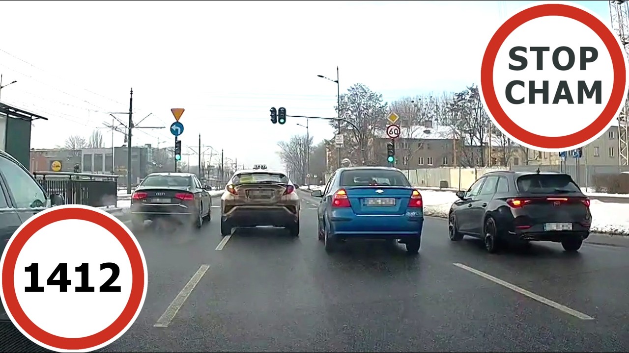 Stop Cham #1412 - Niebezpieczne i chamskie sytuacje na drogach
