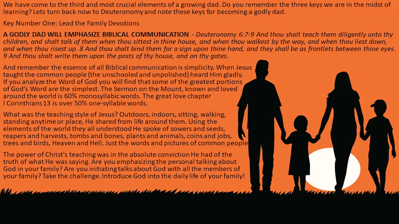GODLY DADS--Emphasize Biblical Communication